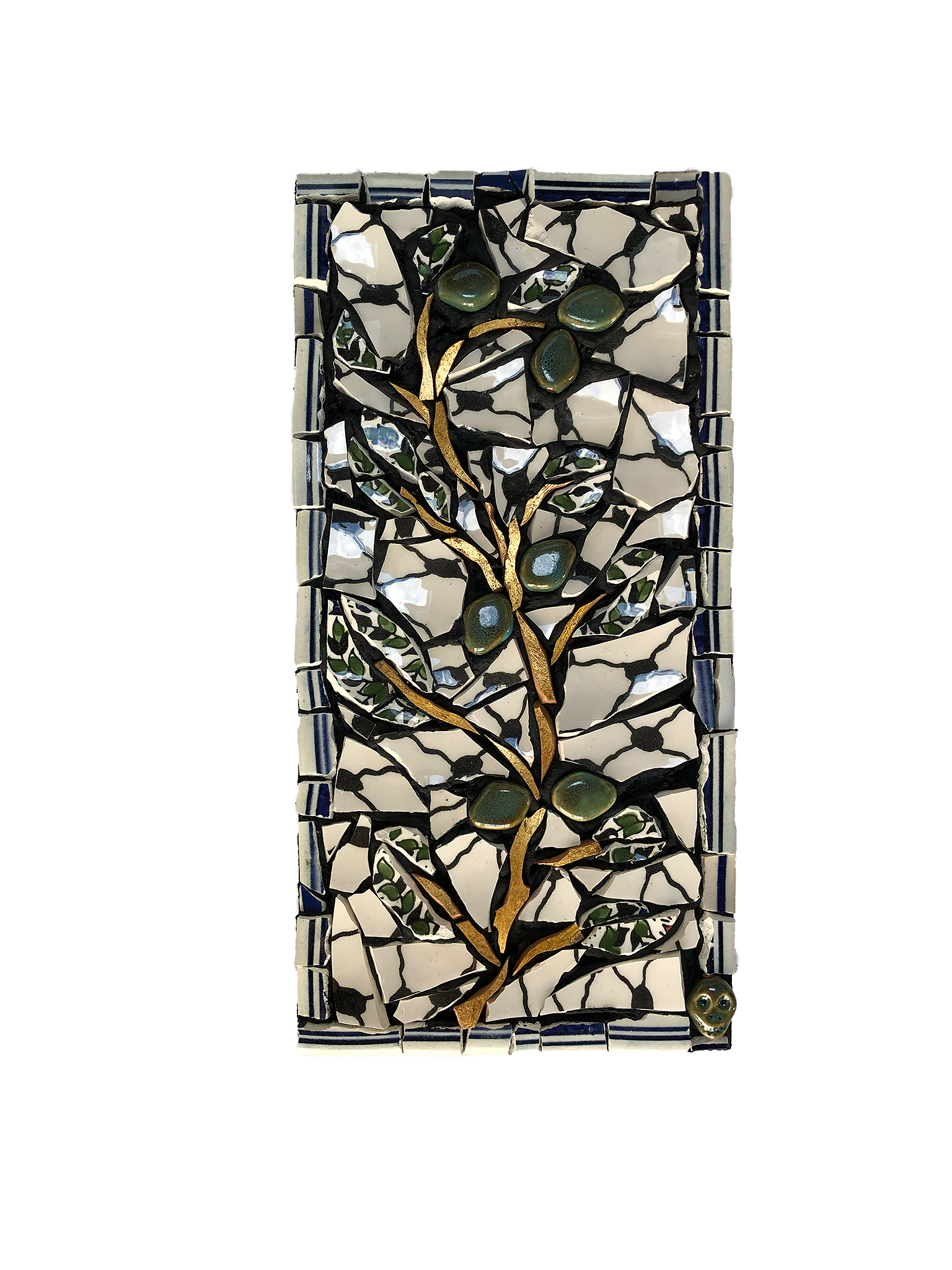 olive tree mosaic panel